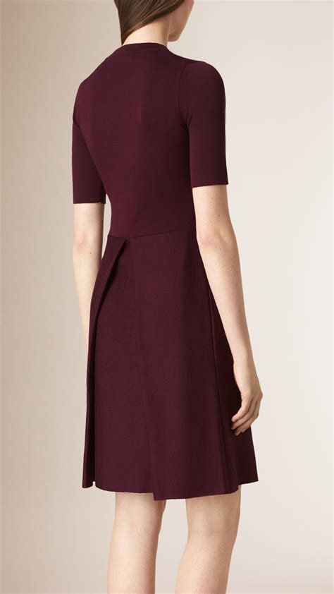 burberry crewneck silk dress